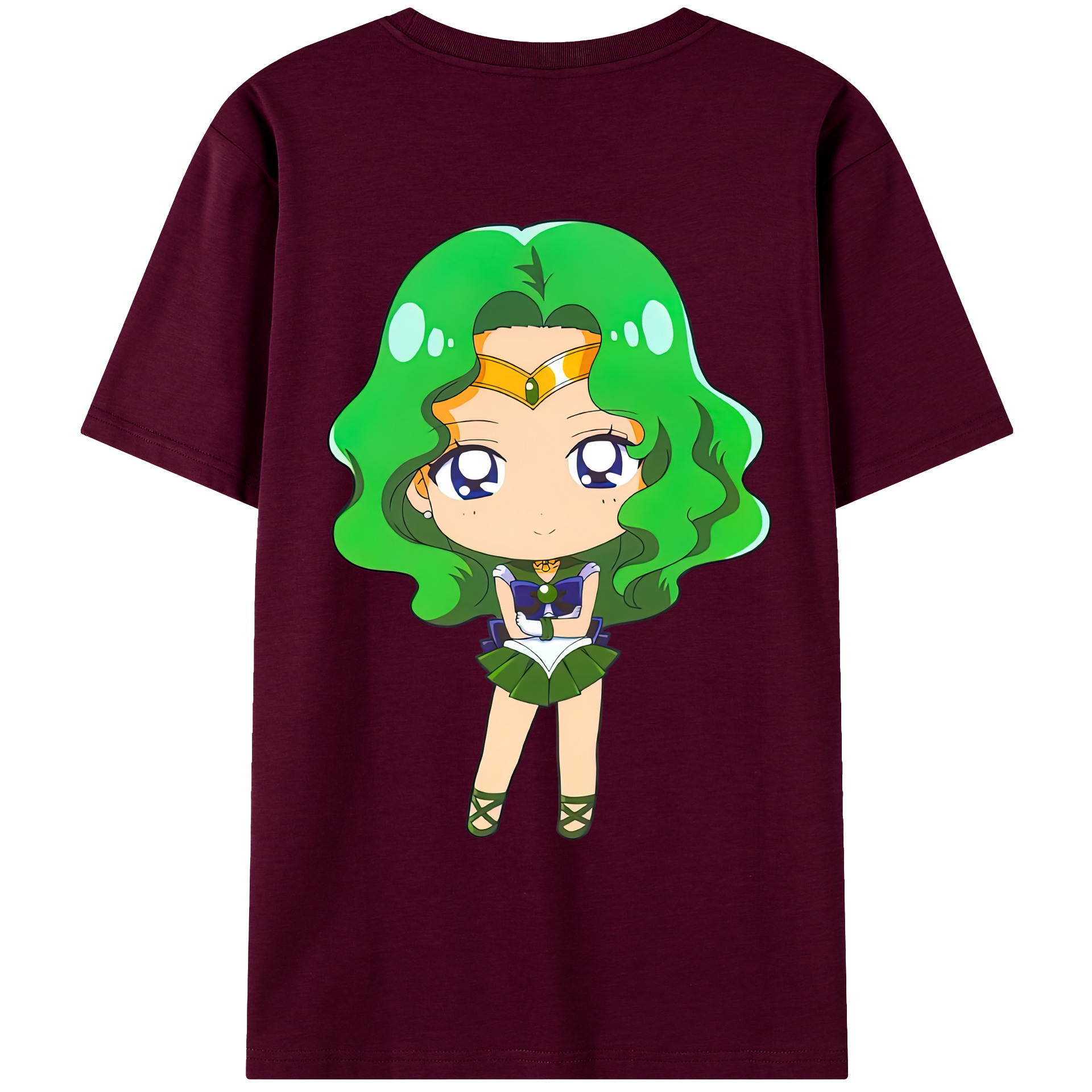 （画像用） 美少女戦士セーラームーン 海王 みちる（かいおう みちる） Sailor Moon Kaiou Michiru レディース半袖Tシャツ(バックプリント)